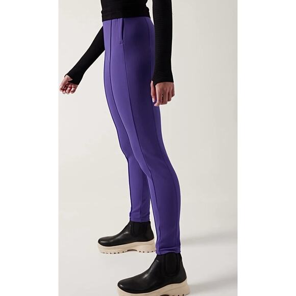 Athleta Women's Glacier Snow Skinny Pants Size 12 Purple Noble Blue 2022 New NWT - Picture 1 of 9